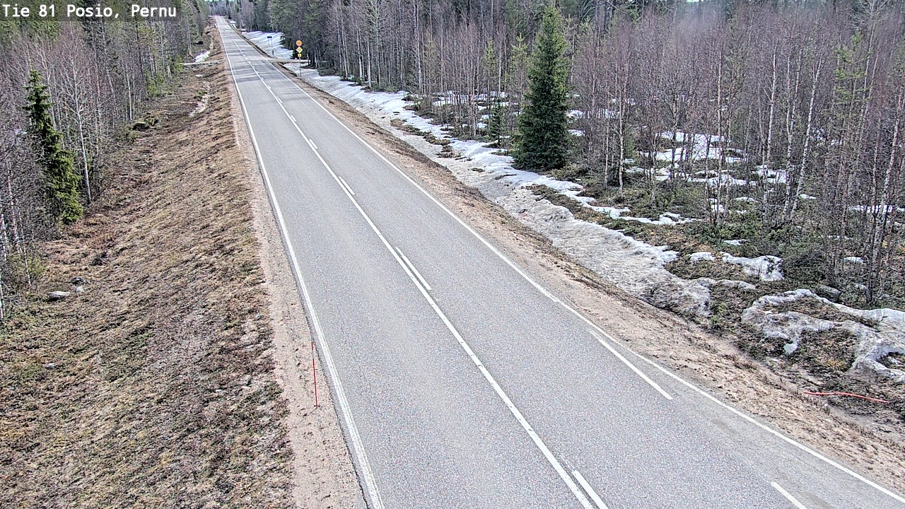 Weather Camera Image Väg 81 Posio, Pernu, Posio, Lappi