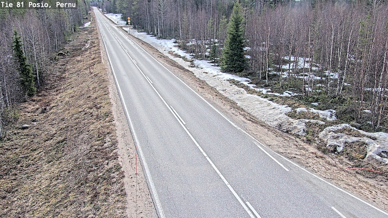 Weather Camera Image Väg 81 Posio, Pernu, Posio, Lappi