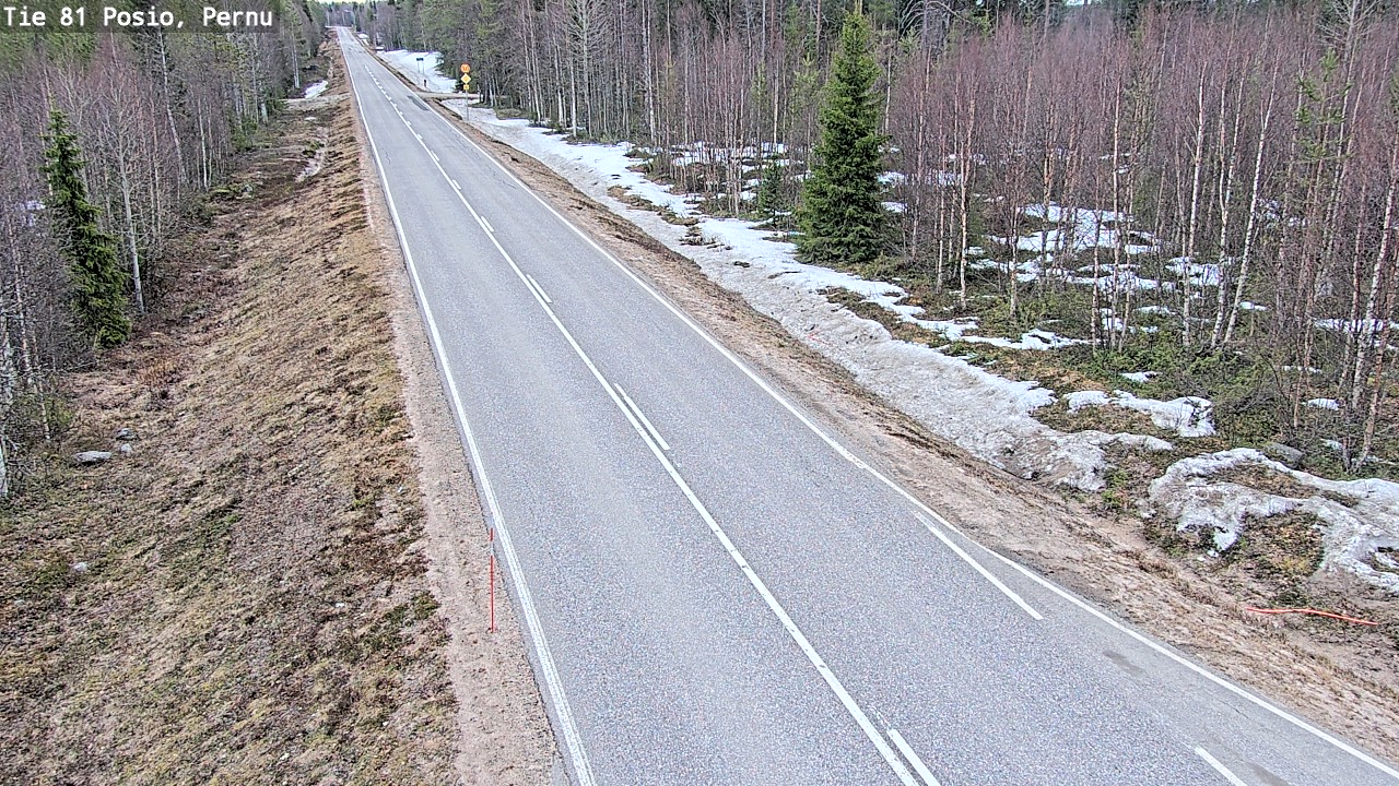 Weather Camera Image Väg 81 Posio, Pernu, Posio, Lappi