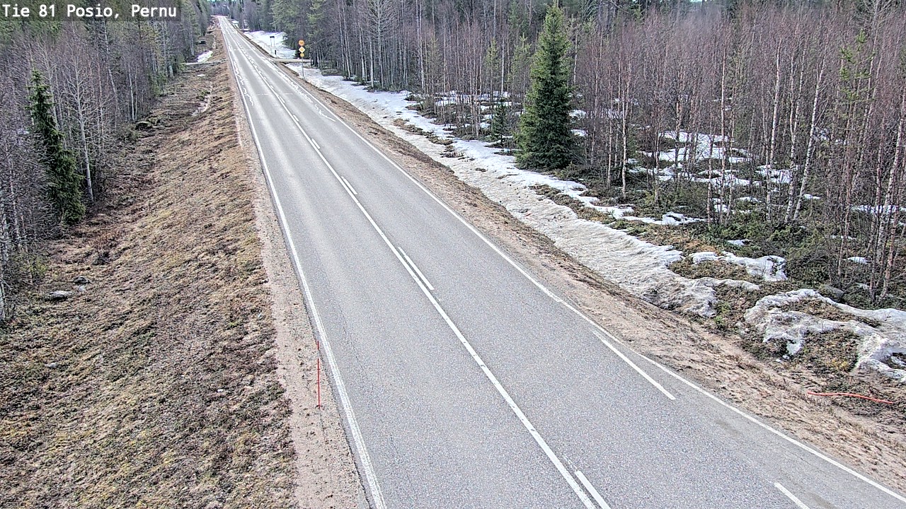 Weather Camera Image Väg 81 Posio, Pernu, Posio, Lappi
