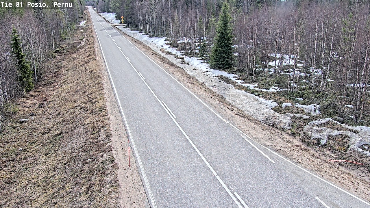 Weather Camera Image Väg 81 Posio, Pernu, Posio, Lappi