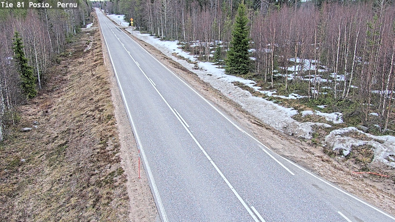 Weather Camera Image Väg 81 Posio, Pernu, Posio, Lappi