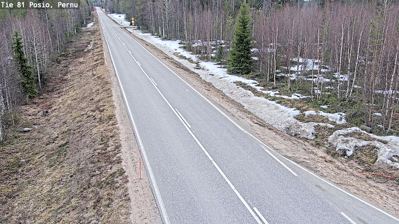Weather Camera Image Väg 81 Posio, Pernu, Posio, Lappi
