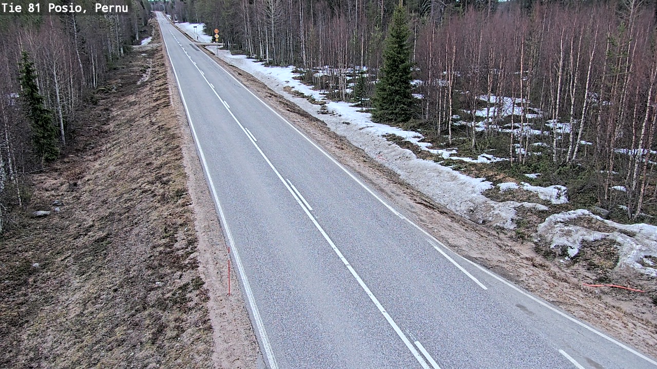 Weather Camera Image Väg 81 Posio, Pernu, Posio, Lappi