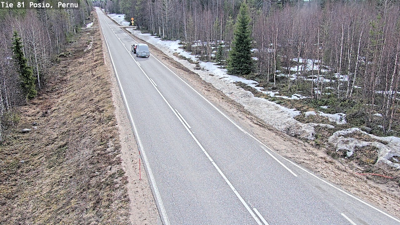 Weather Camera Image Väg 81 Posio, Pernu, Posio, Lappi