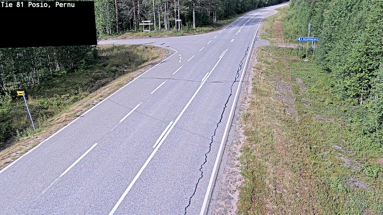 Weather Camera Image Väg 81 Posio, Pernu, Posio, Lappi