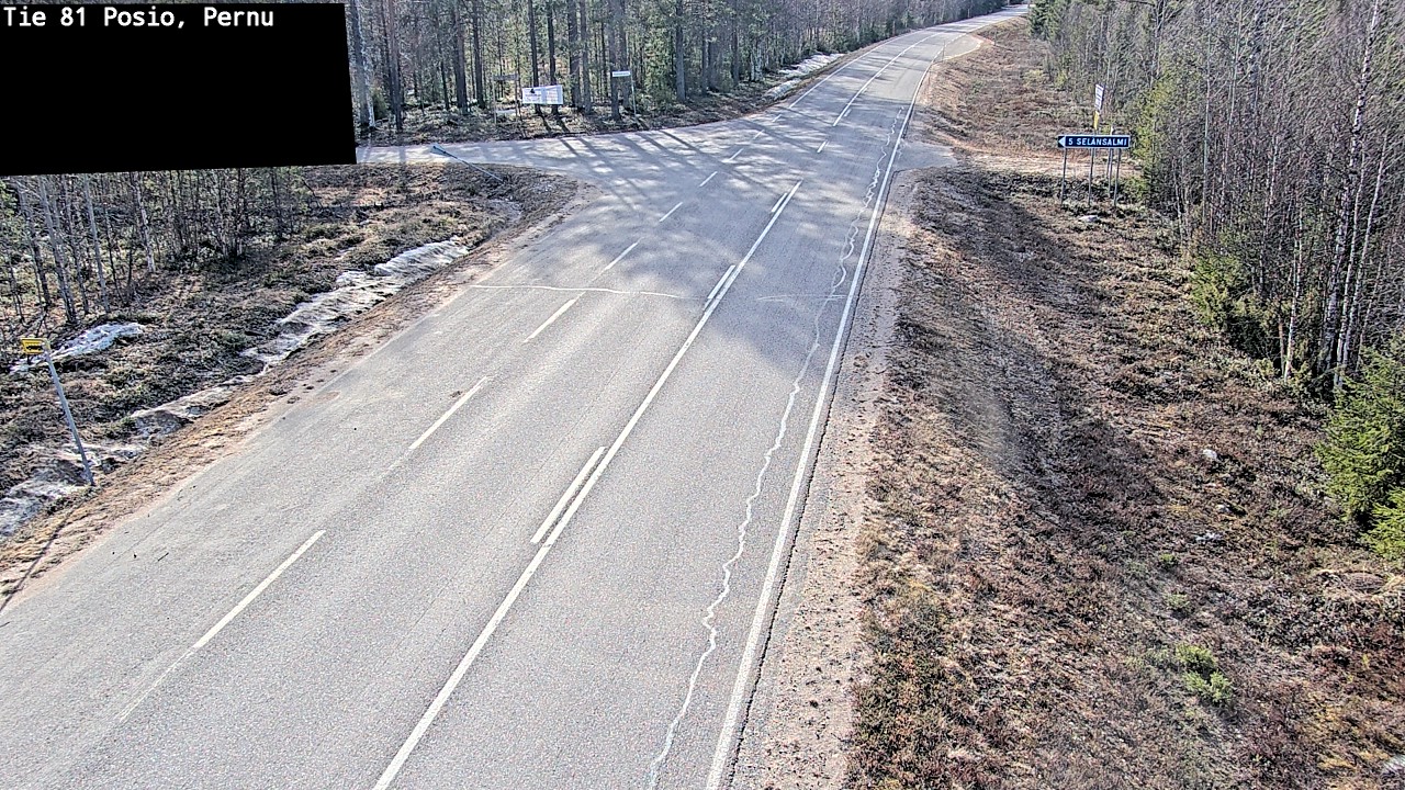 Weather Camera Image Väg 81 Posio, Pernu, Posio, Lappi