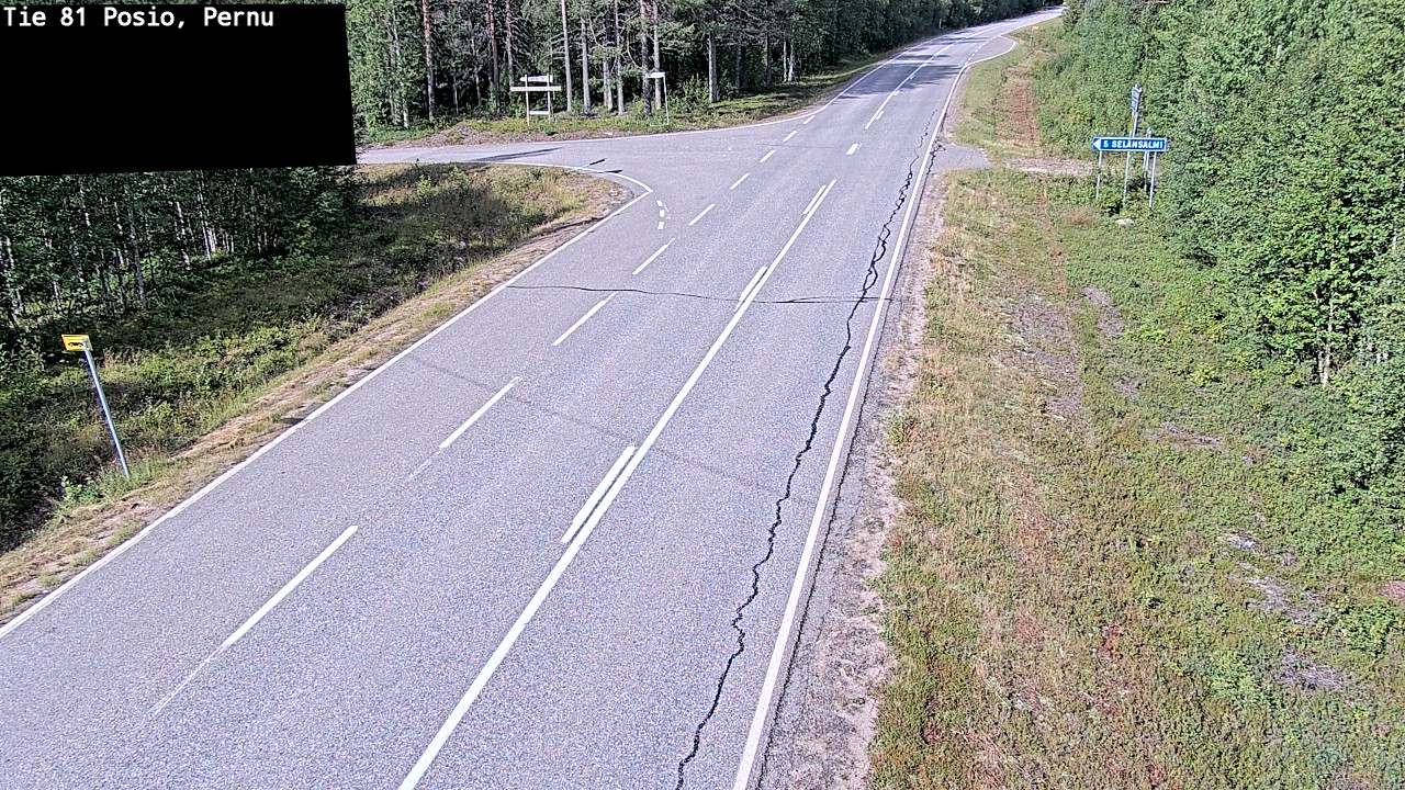 Weather Camera Image Road 81 Posio, Pernu, Posio, Lappi