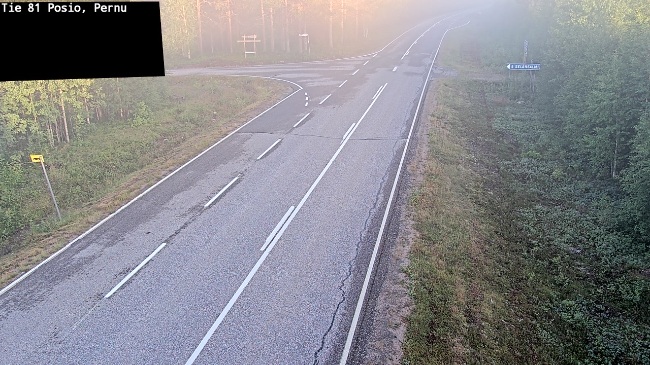 Weather Camera Image Road 81 Posio, Pernu, Posio, Lappi