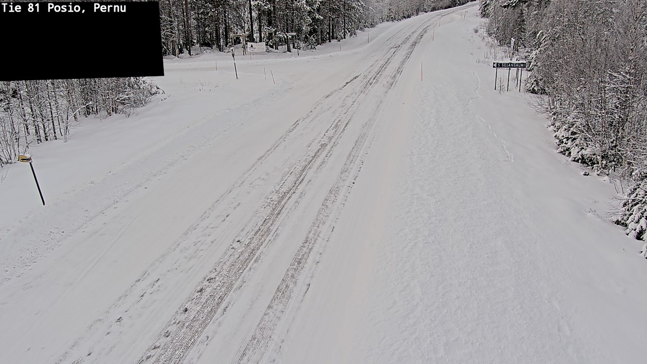 Weather Camera Image Road 81 Posio, Pernu, Posio, Lappi
