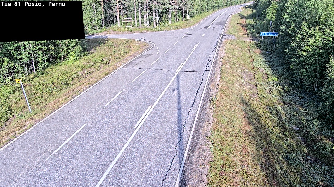 Weather Camera Image Road 81 Posio, Pernu, Posio, Lappi