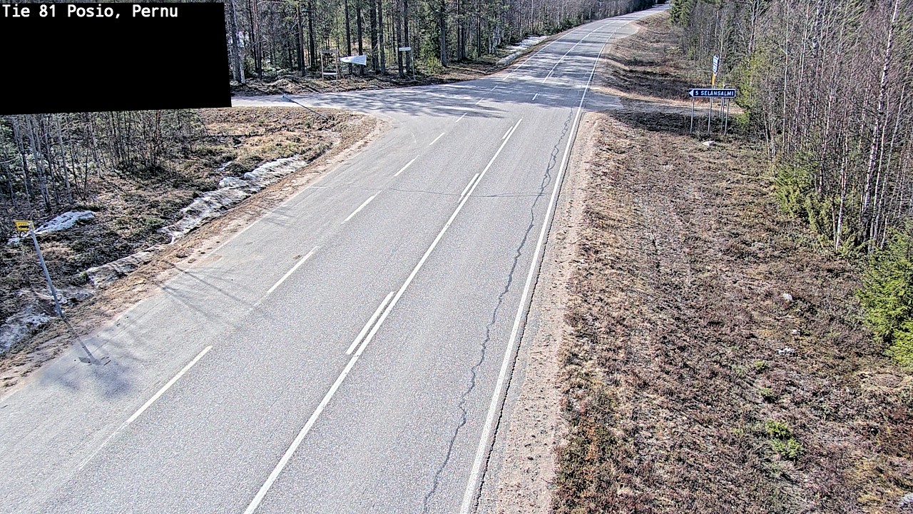 Weather Camera Image Väg 81 Posio, Pernu, Posio, Lappi