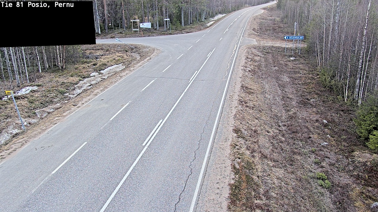 Weather Camera Image Väg 81 Posio, Pernu, Posio, Lappi