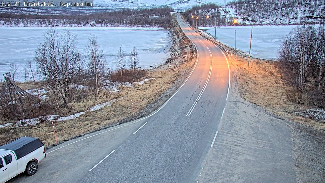 Weather Camera Image Road 21 Enontekiö, Ropinsalmi, Enontekiö, Lappi