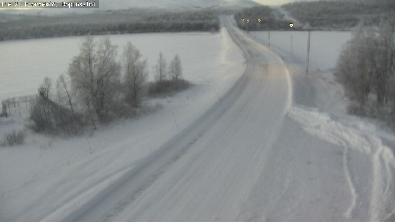Weather Camera Image Väg 21 Enontekiö, Ropinsalmi, Enontekiö, Lappi