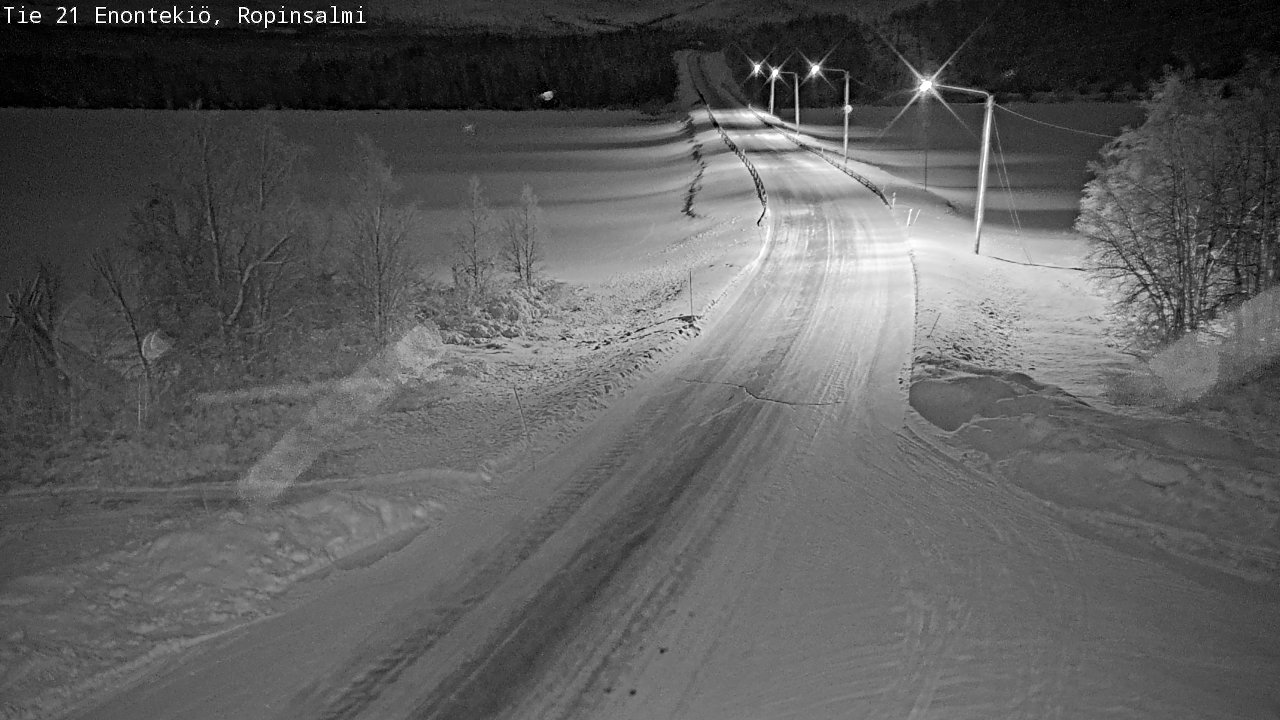Weather Camera Image Väg 21 Enontekiö, Ropinsalmi, Enontekiö, Lappi