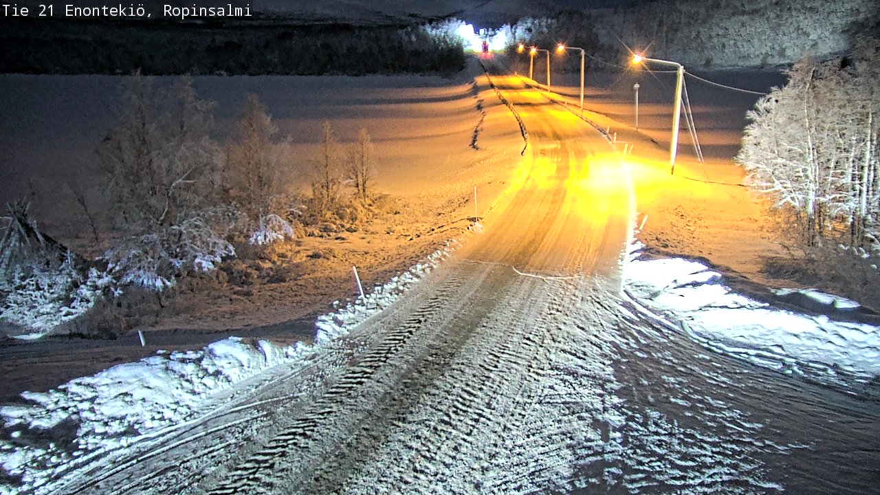 Weather Camera Image Road 21 Enontekiö, Ropinsalmi, Enontekiö, Lappi