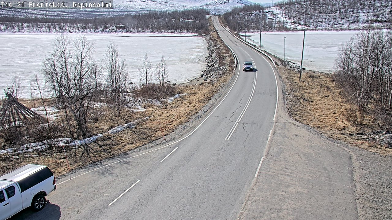 Weather Camera Image Väg 21 Enontekiö, Ropinsalmi, Enontekiö, Lappi