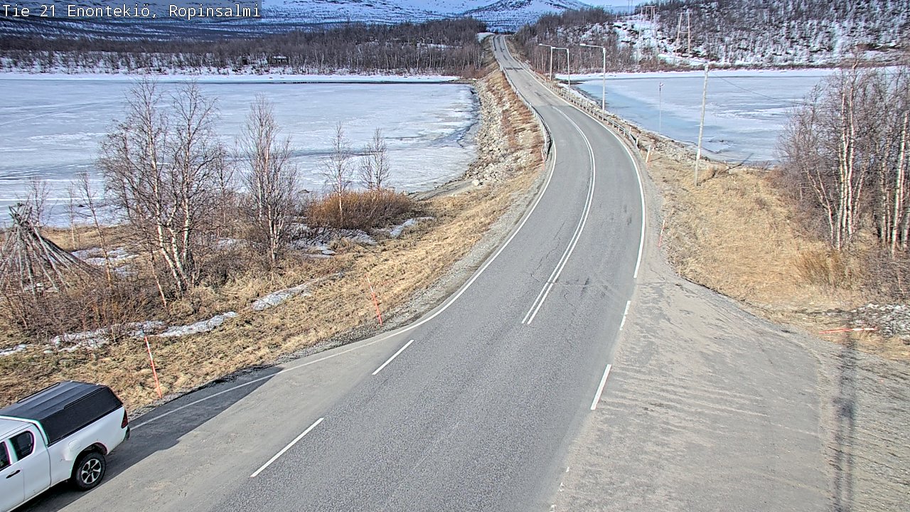 Weather Camera Image Road 21 Enontekiö, Ropinsalmi, Enontekiö, Lappi