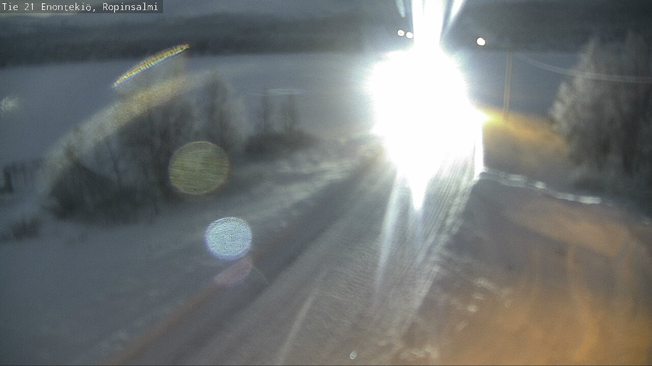 Weather Camera Image Väg 21 Enontekiö, Ropinsalmi, Enontekiö, Lappi