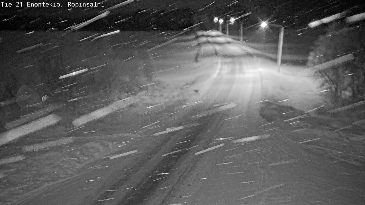 Weather Camera Image Road 21 Enontekiö, Ropinsalmi, Enontekiö, Lappi