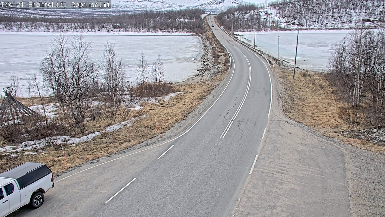 Weather Camera Image Väg 21 Enontekiö, Ropinsalmi, Enontekiö, Lappi
