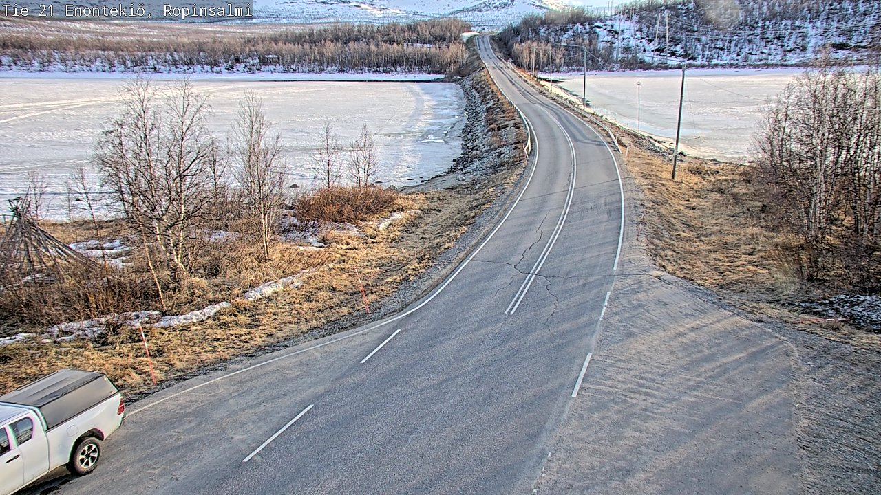 Weather Camera Image Väg 21 Enontekiö, Ropinsalmi, Enontekiö, Lappi