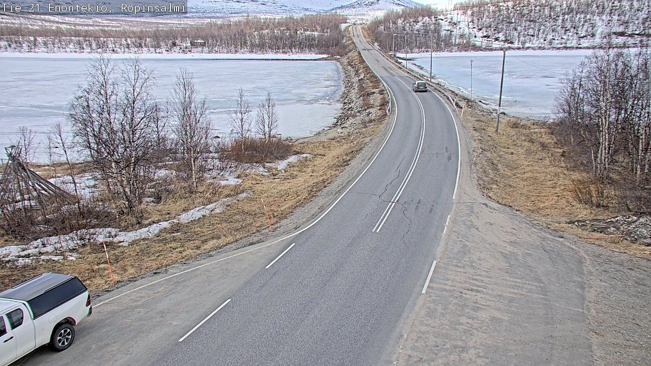 Weather Camera Image Väg 21 Enontekiö, Ropinsalmi, Enontekiö, Lappi