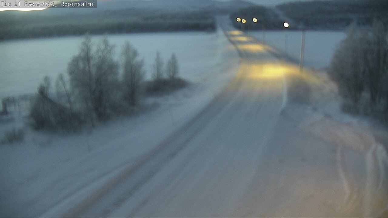 Weather Camera Image Road 21 Enontekiö, Ropinsalmi, Enontekiö, Lappi