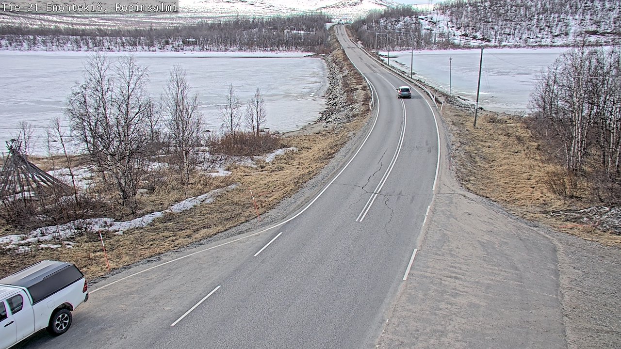 Weather Camera Image Väg 21 Enontekiö, Ropinsalmi, Enontekiö, Lappi