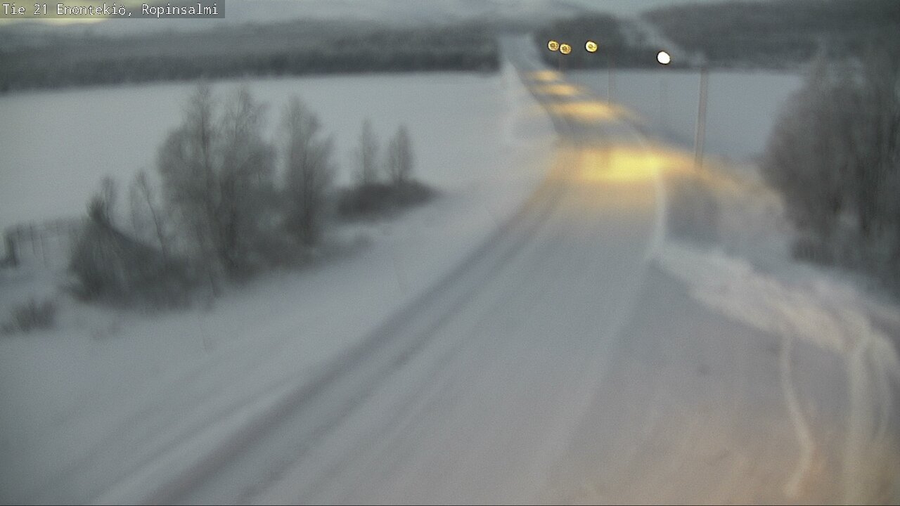 Weather Camera Image Väg 21 Enontekiö, Ropinsalmi, Enontekiö, Lappi