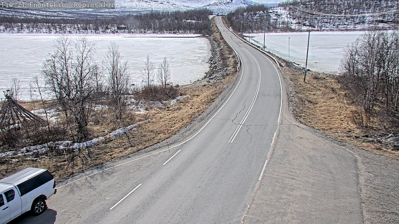 Weather Camera Image Väg 21 Enontekiö, Ropinsalmi, Enontekiö, Lappi