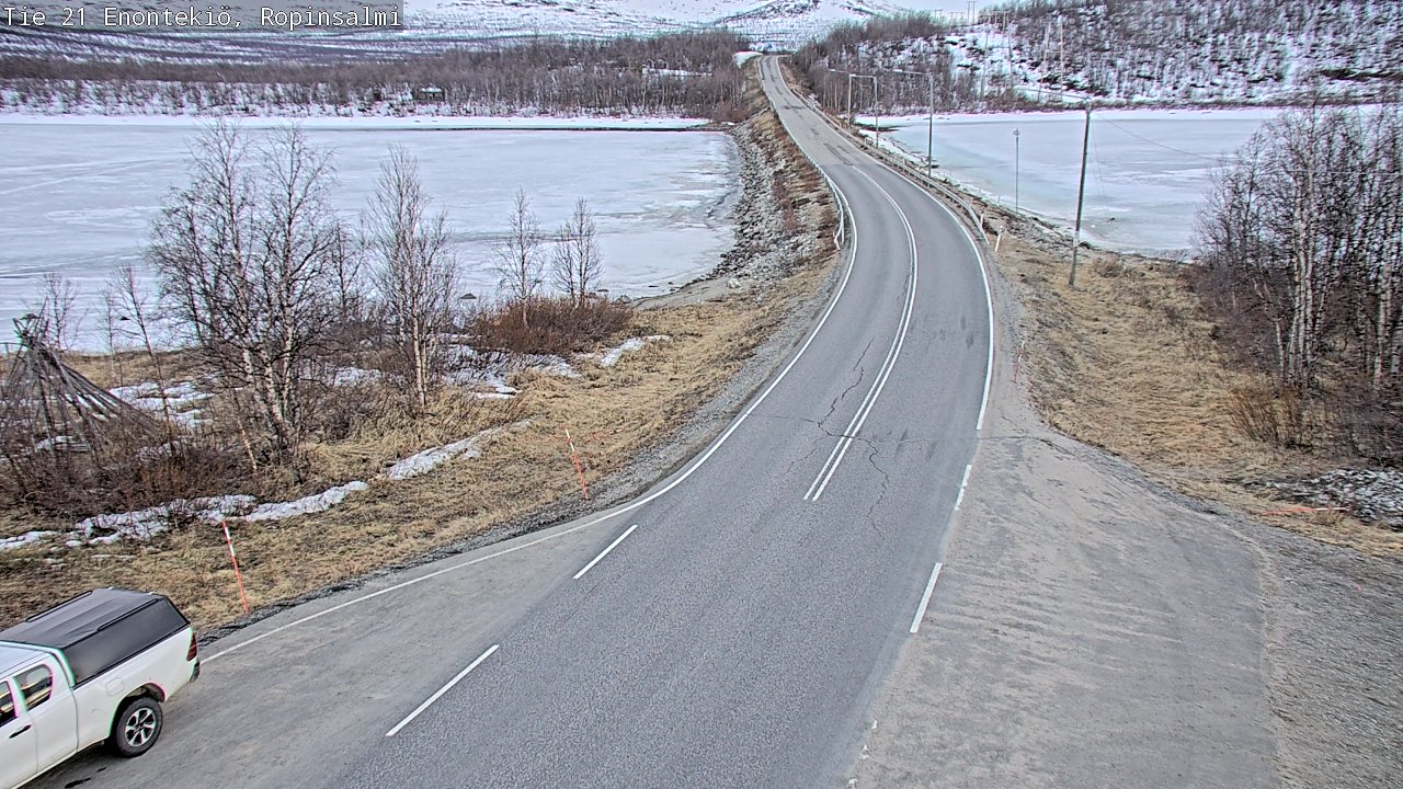 Weather Camera Image Väg 21 Enontekiö, Ropinsalmi, Enontekiö, Lappi