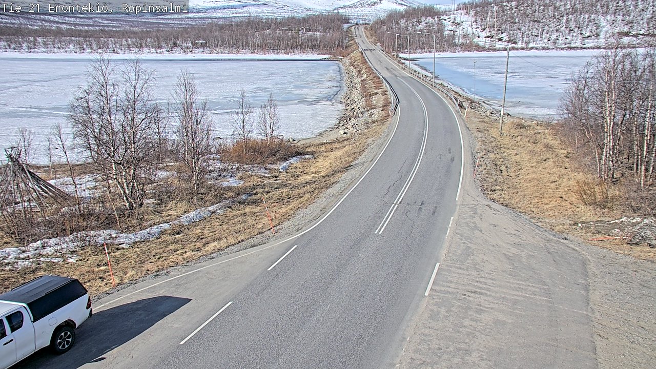 Weather Camera Image Väg 21 Enontekiö, Ropinsalmi, Enontekiö, Lappi