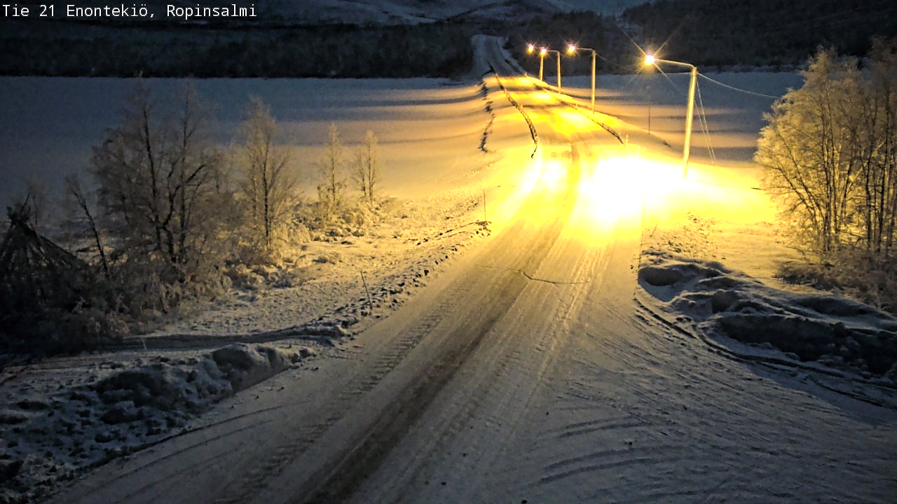 Kelikamerat Kuva Tie 21 Enontekiö, Ropinsalmi, Enontekiö, Lappi