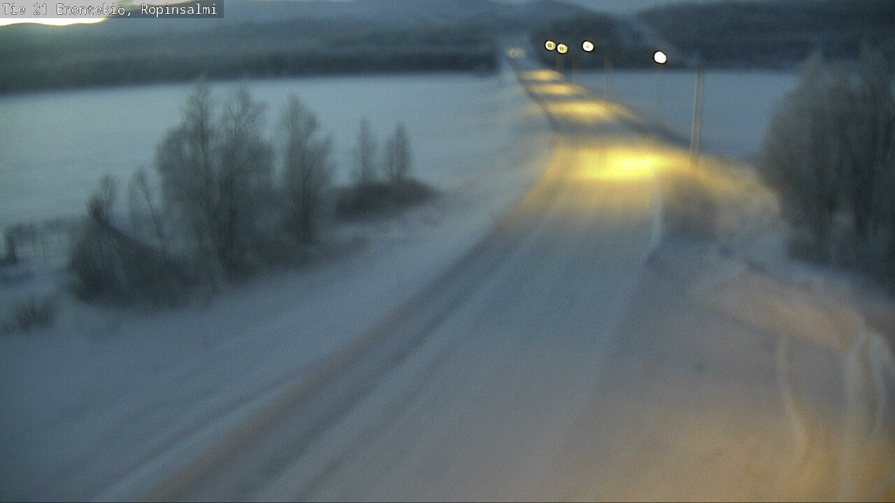 Weather Camera Image Road 21 Enontekiö, Ropinsalmi, Enontekiö, Lappi