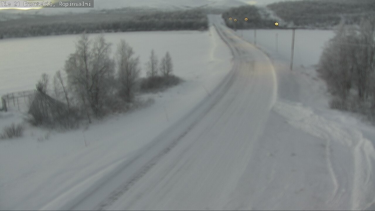 Weather Camera Image Väg 21 Enontekiö, Ropinsalmi, Enontekiö, Lappi