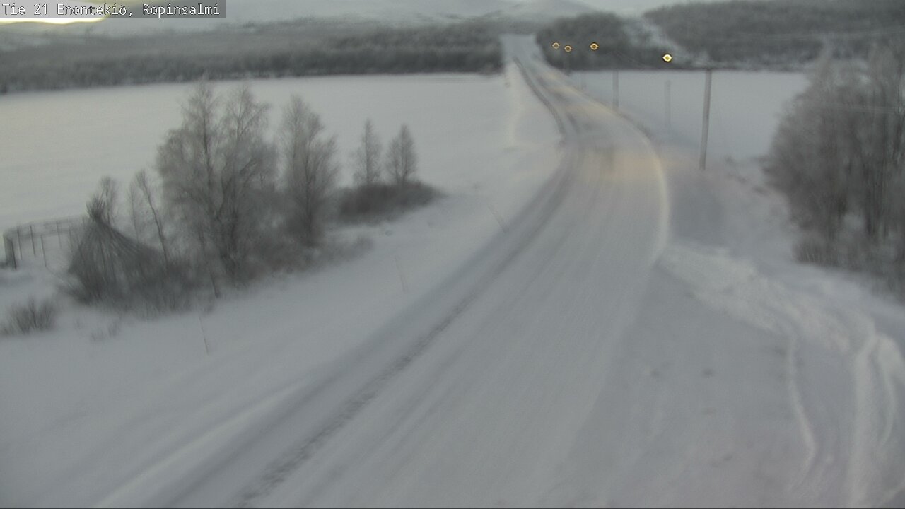 Weather Camera Image Väg 21 Enontekiö, Ropinsalmi, Enontekiö, Lappi