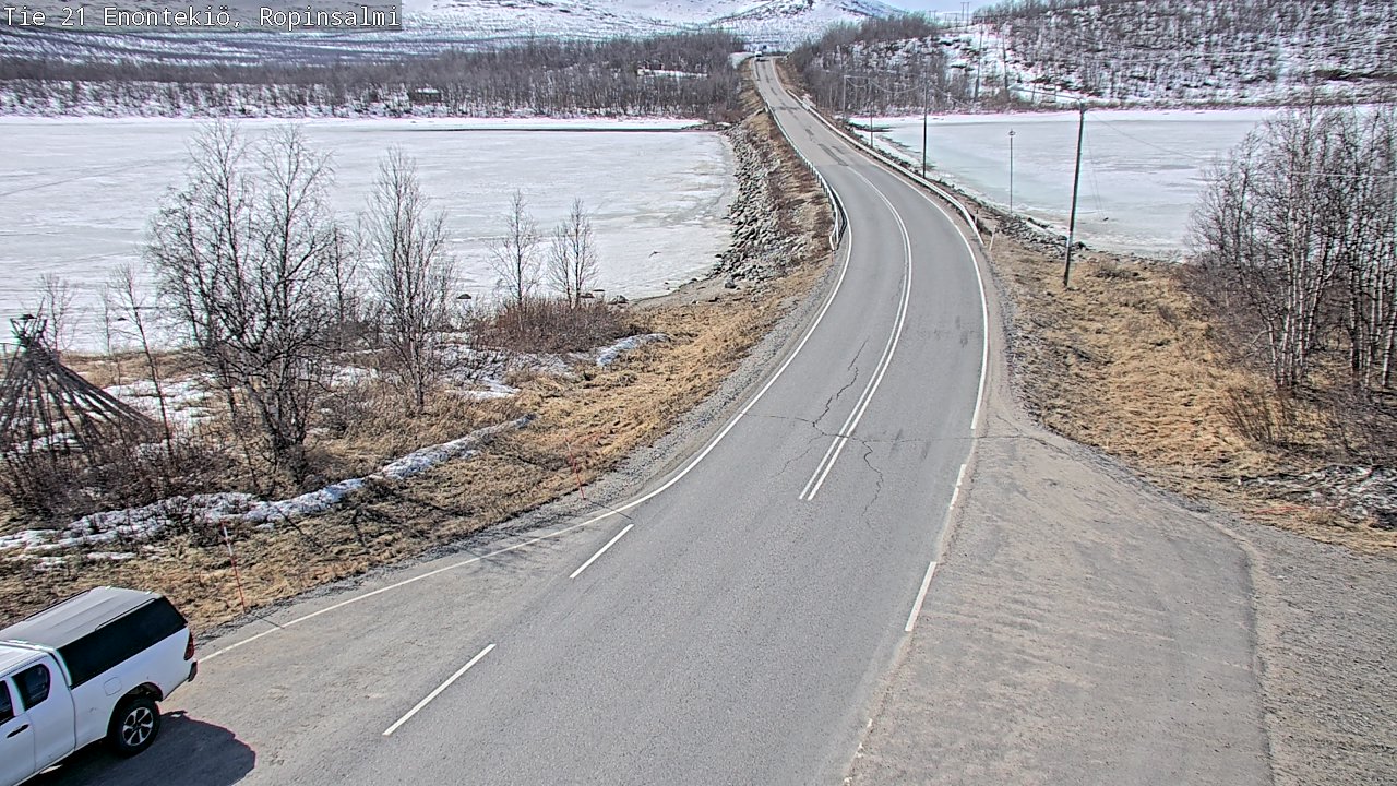 Weather Camera Image Väg 21 Enontekiö, Ropinsalmi, Enontekiö, Lappi