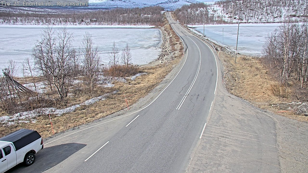 Weather Camera Image Väg 21 Enontekiö, Ropinsalmi, Enontekiö, Lappi