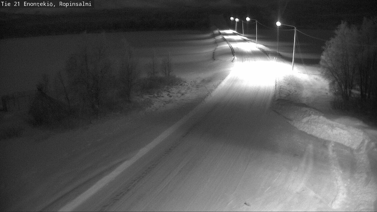 Weather Camera Image Väg 21 Enontekiö, Ropinsalmi, Enontekiö, Lappi