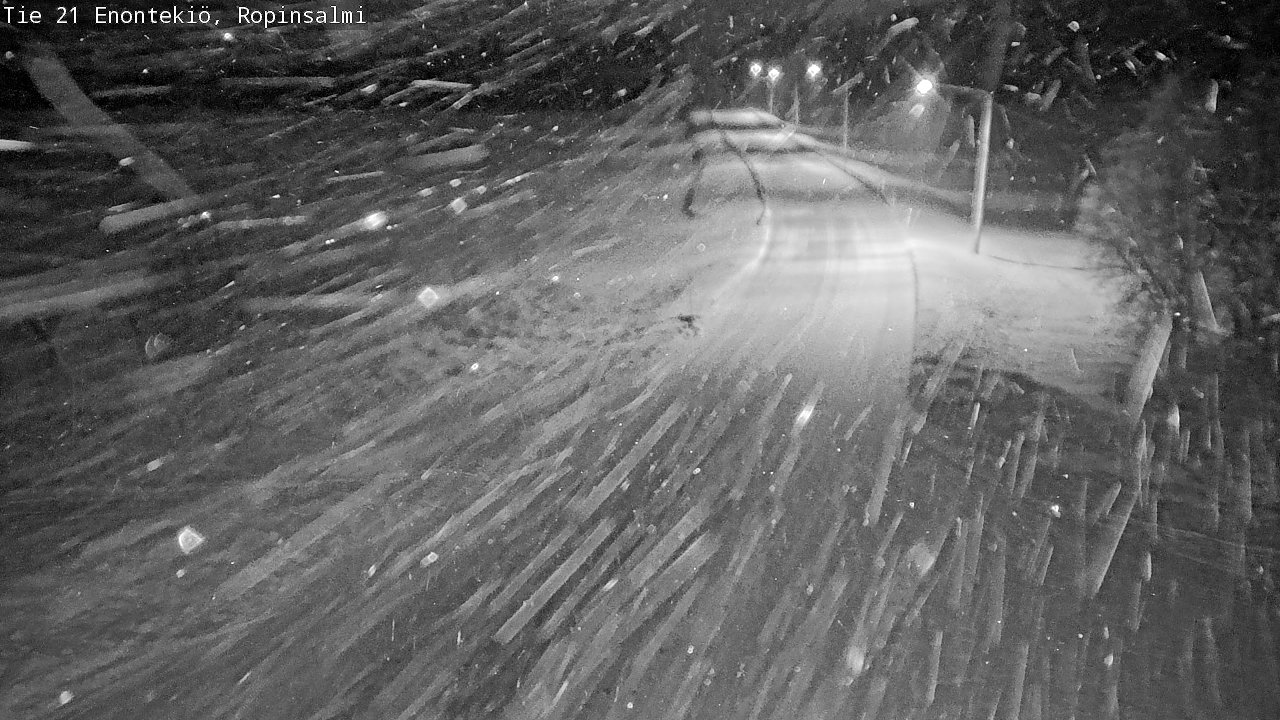 Weather Camera Image Väg 21 Enontekiö, Ropinsalmi, Enontekiö, Lappi
