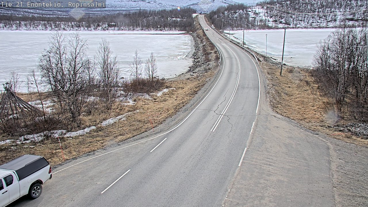 Weather Camera Image Väg 21 Enontekiö, Ropinsalmi, Enontekiö, Lappi