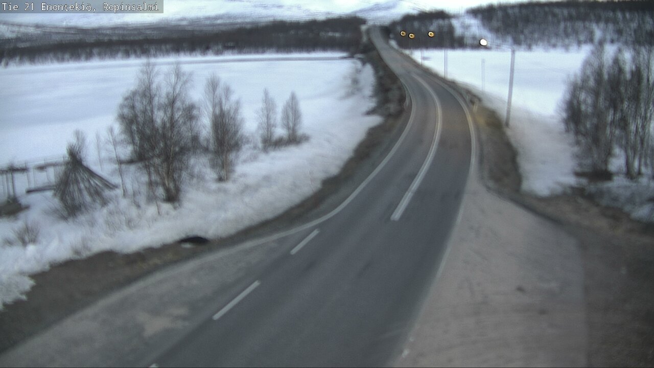 Weather Camera Image Väg 21 Enontekiö, Ropinsalmi, Enontekiö, Lappi
