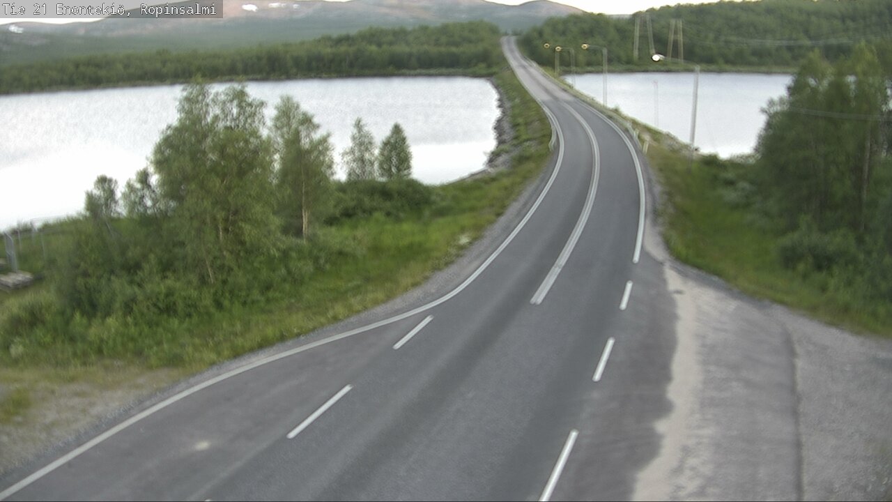 Weather Camera Image Road 21 Enontekiö, Ropinsalmi, Enontekiö, Lappi