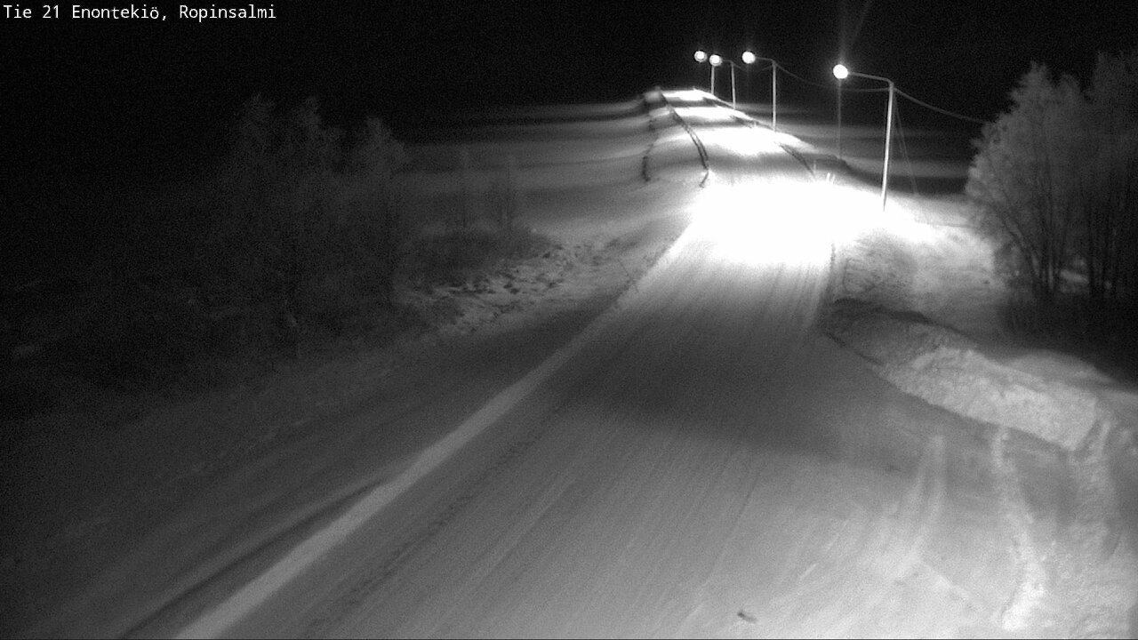 Weather Camera Image Väg 21 Enontekiö, Ropinsalmi, Enontekiö, Lappi