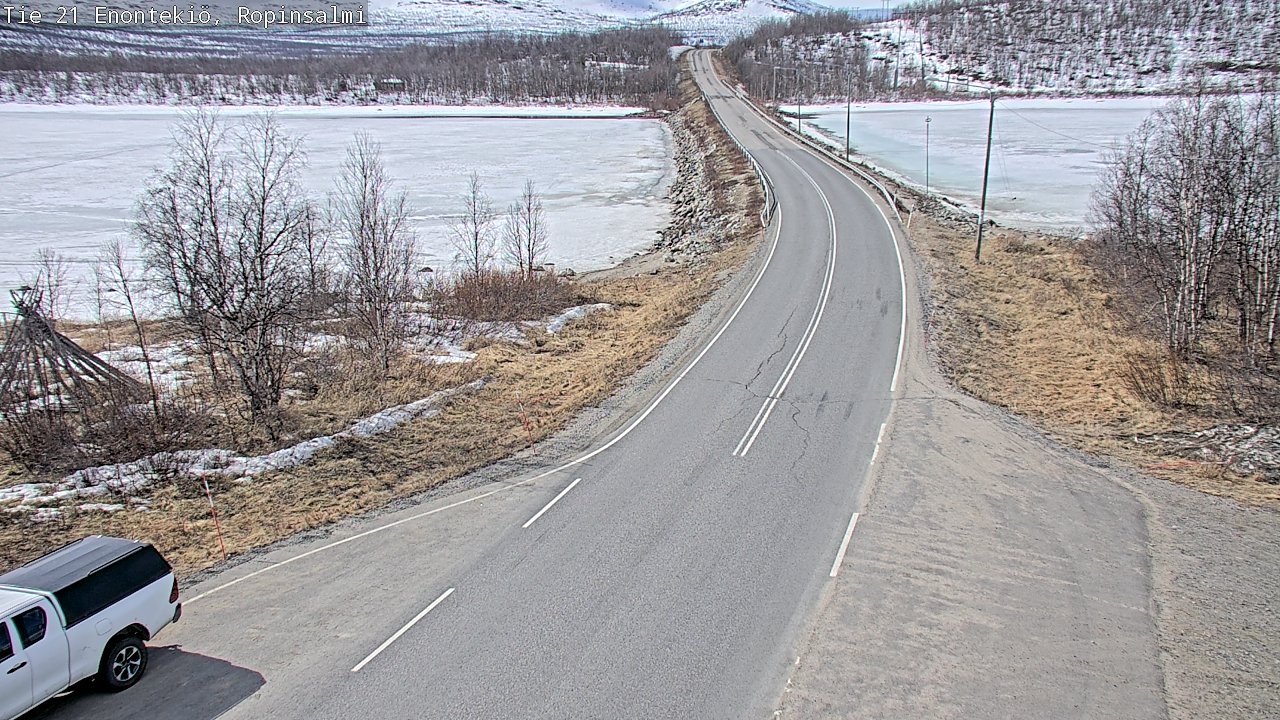 Weather Camera Image Väg 21 Enontekiö, Ropinsalmi, Enontekiö, Lappi