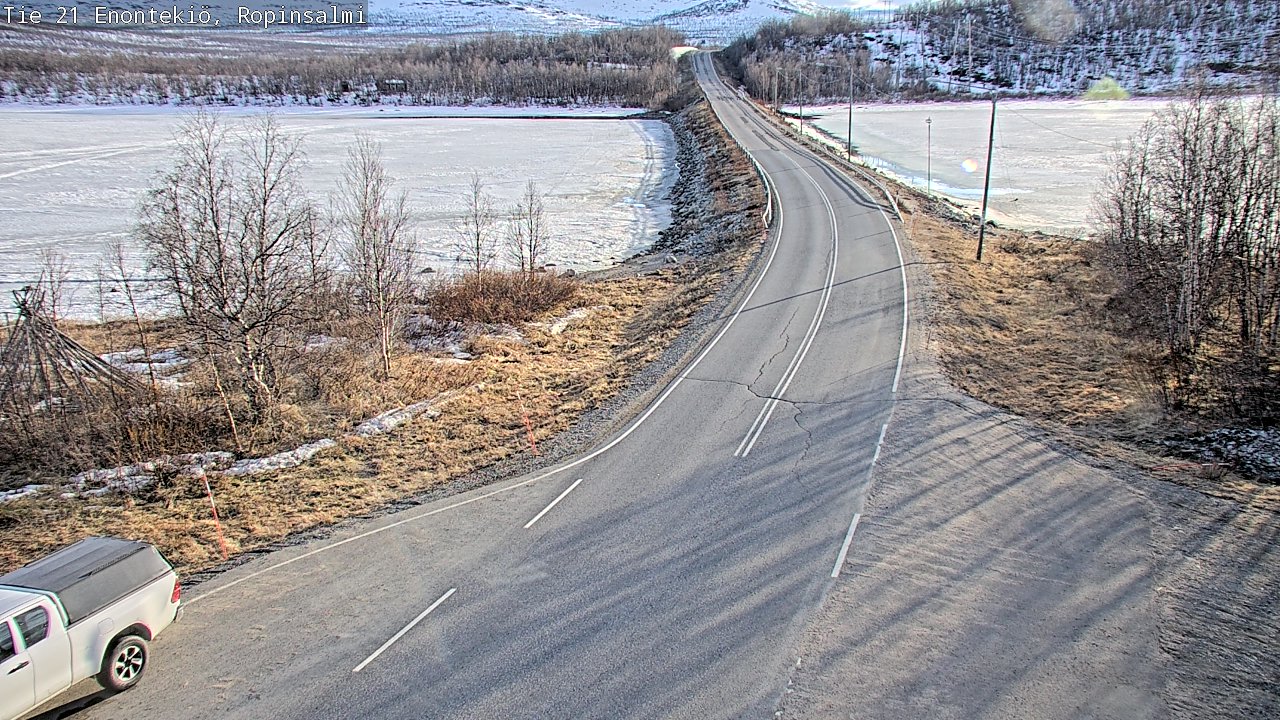 Weather Camera Image Väg 21 Enontekiö, Ropinsalmi, Enontekiö, Lappi