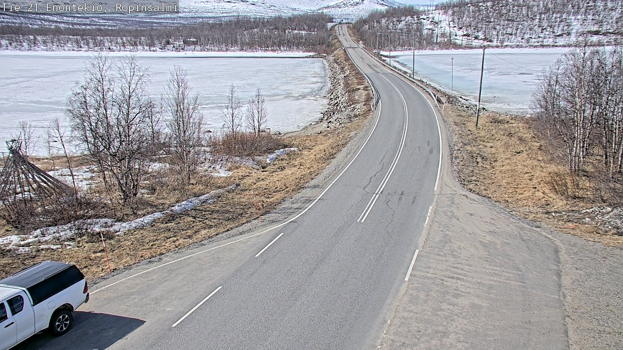 Weather Camera Image Väg 21 Enontekiö, Ropinsalmi, Enontekiö, Lappi