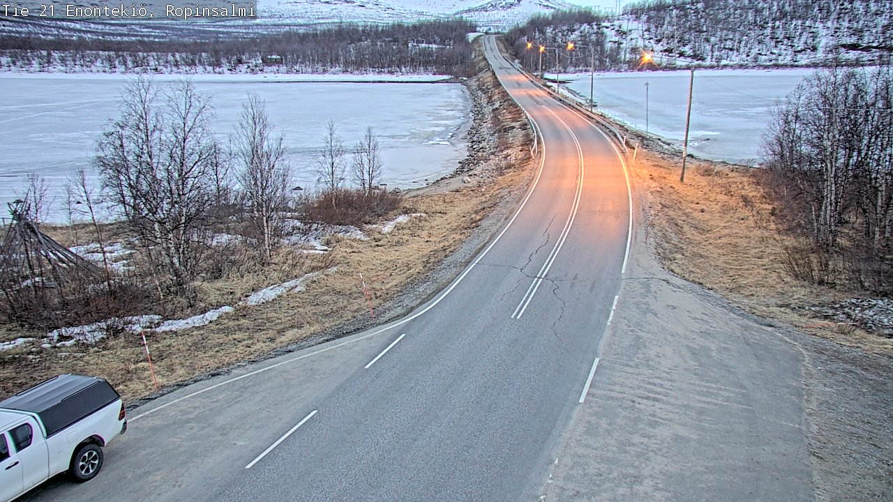 Weather Camera Image Väg 21 Enontekiö, Ropinsalmi, Enontekiö, Lappi
